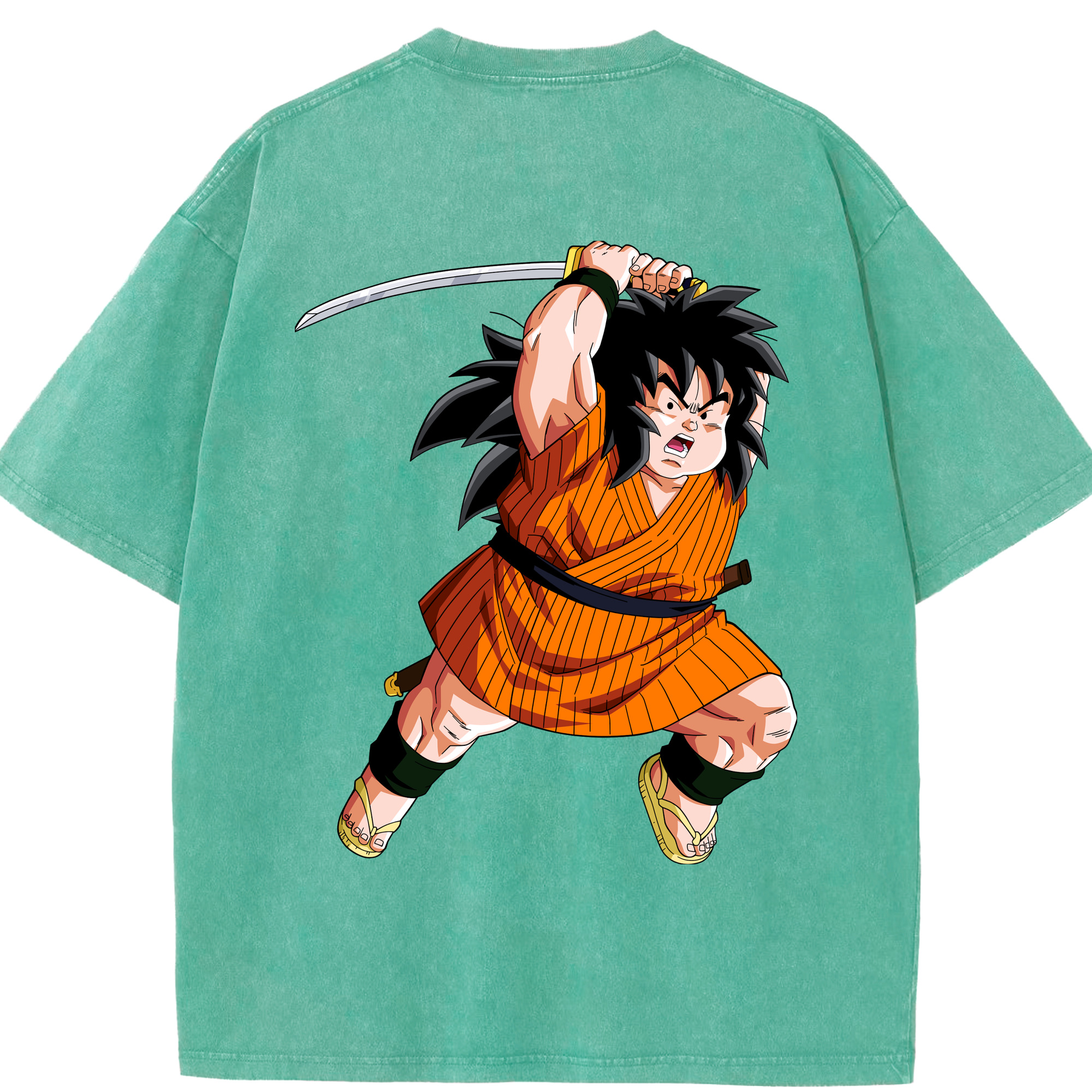 （画像用） ドラゴンボール やじろべえ DRAGON BALL Yajirobe 綿100% ヴィンテージ風 半袖Tシャツ（背面プリント）